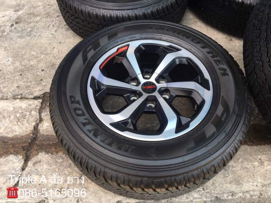 ล้อแม็กป้ายแดง TOYOTA REVO TRD ขอบ 17 พร้อมยางป้ายแดง 265-65-17 Dunlop ล้อแท้ สวยๆ