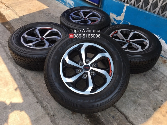 ล้อแม็กป้ายแดง TOYOTA REVO TRD ขอบ 17 พร้อมยางป้ายแดง 265-65-17 Dunlop ล้อแท้ สวยๆ