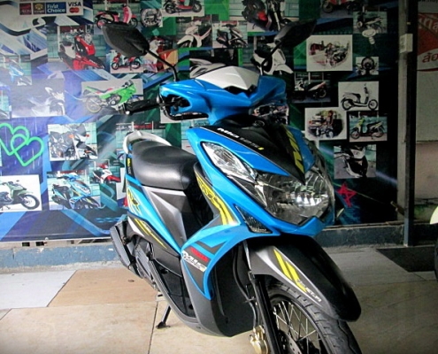 mio 125 i rr สีฟ้าดำ ลายใหม่ สภาพสวย 27900