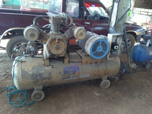 ขายปั๊มลม มือสอง AIR COMPRESSOR Toshiba ขนาด11KW 3สูบ/ไฟโรงงาน/ ปั๊มลมเร็ว ใช้งานได้ดี