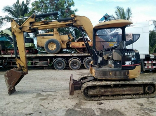 FROM JAPANรถขุดCATERPILLAR-305SR/เครื่องยนต์MITSUBISHI-K4N,4สูบ,คอนโทรลน้ำมัน/ปั๊มนิ้ว/สินค้าเก่านอก