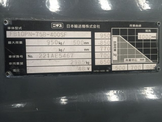 ขายรถโฟล์กลิฟท์ไฟฟ้า NICHIYU FB10 เก่าญี่ปุ่น ขายรถโฟล์กลิฟท์ไฟฟ้า NICHIYU FB10 เก่าญี่ปุ่น