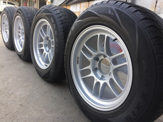 RPF1 ขอบ18 แม็กใหม่ยางเปอร์เซ็นต์ MAXXIS 265 60 18 ปี 14 ขนาด 6 รู หน้า 9.5-10.5 ครบชุด 12000