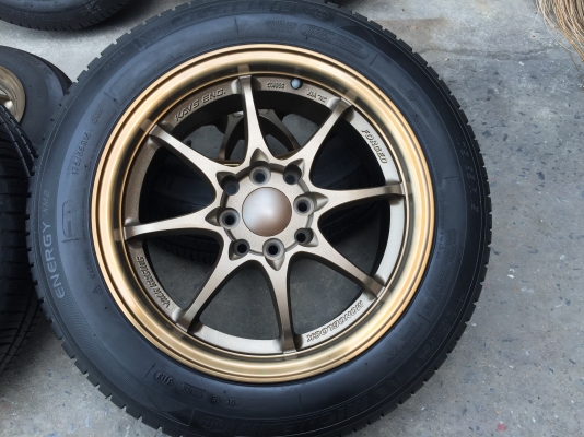 ล้อแม็ก CE28 ขอบ15 กว้าง 7 ล้อแม็กใหม่ยางเปอร์เซ็น  MICHELIN ปี 15 ขนาด 4 รู 100 ครบชุด 6999