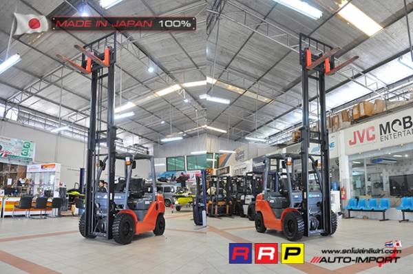 ขายรถโฟล์คลิฟท์มือสอง TOYOTA รุ่น 8FD25-18427 นำเข้าจากประเทศญี่ปุ่น 100\% ไม่เคยใช้งานในไทย