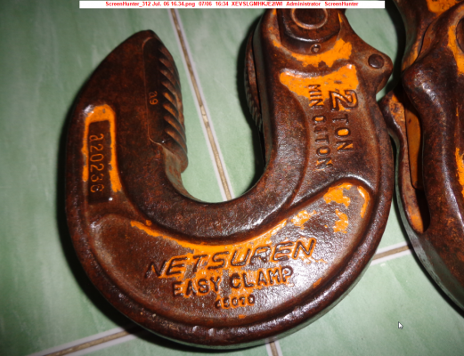 ขายตะขอยกของ NETSUREN CLAMP ขนาด 2ตัน made in japan