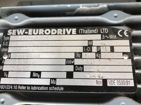 ขายชุดสายพานลำเลียงสแตนเลส พร้อมมอเตอร์เกียร์ SEW 1HP. 380V สภาพสวยมาก (ใส่โซ่ใช้งานได้เลยครับ) ขายชุดสายพานลำเลียงสแตนเลส พร้อมมอเตอร์เกียร์ SEW 1HP. 380V สภาพสวยมาก (ใส่โซ่ใช้งานได้เลยครับ)