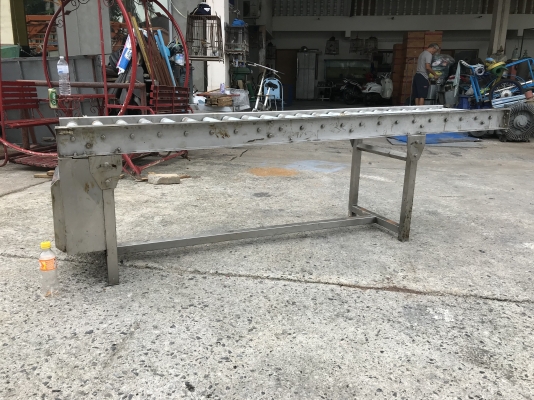 ขายชุดสายพานลำเลียงสแตนเลส พร้อมมอเตอร์เกียร์ SEW 1HP. 380V สภาพสวยมาก (ใส่โซ่ใช้งานได้เลยครับ)