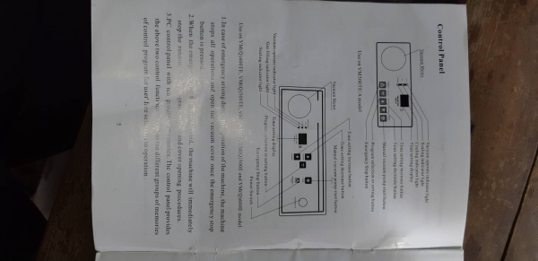 เครื่องแวคคั่มแพคกิ้ง ของใหม่ สีถลอกนิดหน่อยลูกค้าเคลมประกันมารมคา45,000 บาท