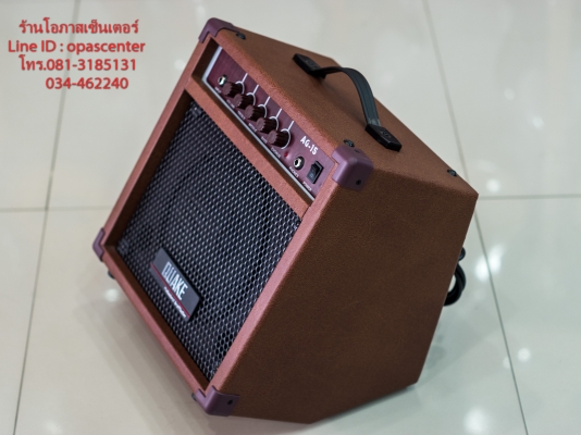 ตู้แอมป์กีต้า QUAKE รุ่น AG-15 อะคูสติก มือสอง สภาพใหม่ เสียงดี ลายไม้ ตั้งเฉียงได้