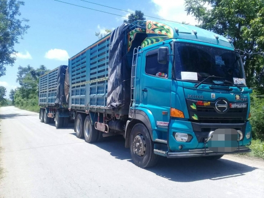 ขาย Hino วีคเตอร์ FM1A 344 ปี59 ดั้มเหล็กคอกเกษตรพ่วงแม่ลูก