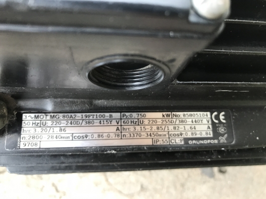 ขายปั๊มน้ำแรงดันสูงแบบตั้ง Groundfos 1HP. 380V CRN2 made in France สภาพสวยมาก วิ่งนิ่ม พร้อมใช้งาน ขายปั๊มน้ำแรงดันสูงแบบตั้ง Groundfos 1HP. 380V CRN2 made in France สภาพสวยมาก วิ่งนิ่ม พร้อมใช้งาน