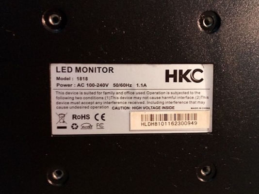 จอคอม LED HKC 18.5นิ้ว อุปกรณ์ครบ แถมสาย เปลี่ยนคอมเป็นทีวี