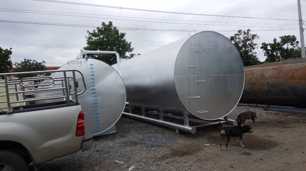 ถังเหล็กหนา 33000 ลิตรฝาปิดด้านข้างหนา 8 มิล