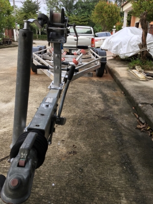 (ขายด่วน 50000 บาท)Sale the Trailer Galvanize made from UK for boat 1.5-2 TUN Ready use. ขาย เทรลเลอ
