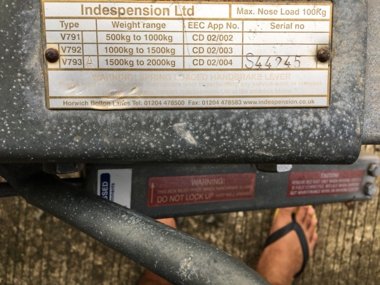 (ขายด่วน 50000 บาท)Sale the Trailer Galvanize made from UK for boat 1.5-2 TUN Ready use. ขาย เทรลเลอ