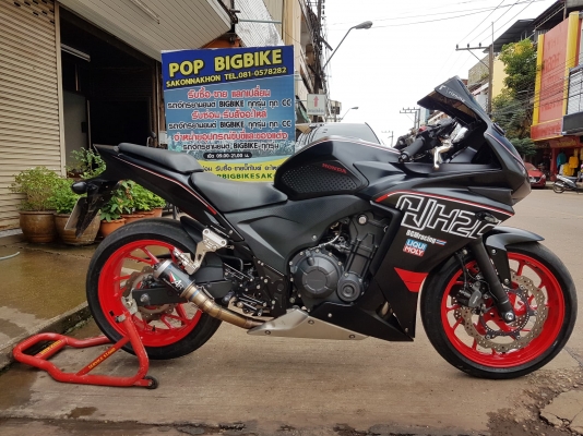 ขายแลกเทิร์น HONDA CBR500 ABS ปี 2014 สีสวยลายแต่งH2C ชุดล้อหน้าหลังCBR650 ของแต่งจัดเต็ม ทะเบียนพร้