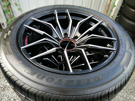 ขายแม็กLENSO SAMURAI 6รู ขอบ20 พร้อมยาง 265/50R20 ดีสโตน ปลายปี17 ตุ่มยางให้ยังอยู่ทุกเส้นคุ้มสุดเหม