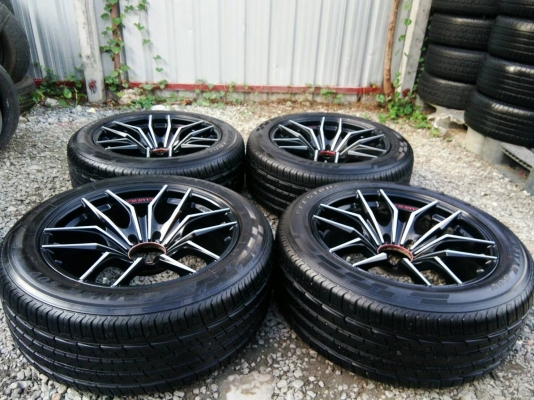 ขายแม็กLENSO SAMURAI 6รู ขอบ20 พร้อมยาง 265/50R20 ดีสโตน ปลายปี17 ตุ่มยางให้ยังอยู่ทุกเส้นคุ้มสุดเหม