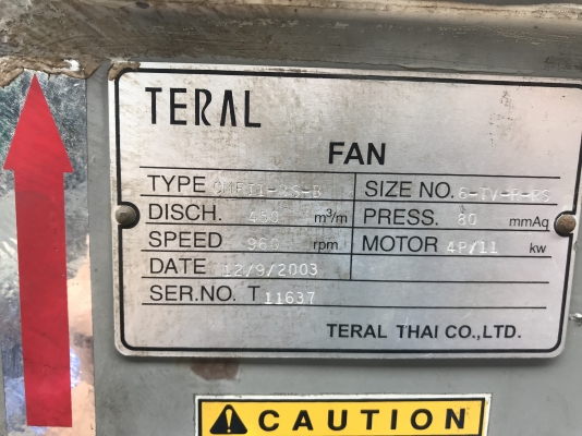 ขายโครงใบโบวเวอร์ดูด-เป่าอากาศ Teral ใช้กับมอเตอร์ 5HP. สภาพสวยมาก โครงสร้างและใบแข็งแรง หมุนนิ่ม พร้อมใช้งาน