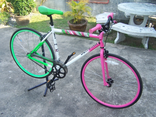 ฟิกเกียร์ สีสลิ่ม ยี่ห้อ schwinn รุ่น cutter the 411 รถปี 2011