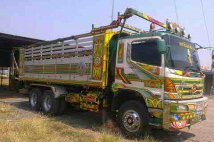 10ล้อดั้มHINO MEGA320 ปี48 ดั้มมิเนียมสุพรรชัย+บาร์อ้อย