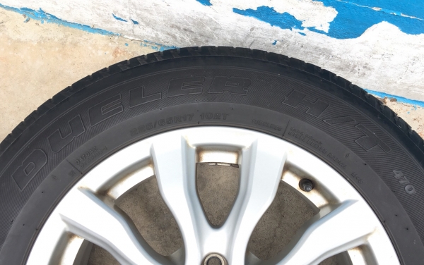 ล้อแม็ก Honda CR-V 5รู114 ขอบ 17 พร้อมยาง Bridgestone 225-65-17 ปลายปี 15