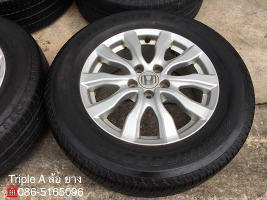 ล้อแม็ก Honda CR-V 5รู114 ขอบ 17 พร้อมยาง Bridgestone 225-65-17 ปลายปี 15