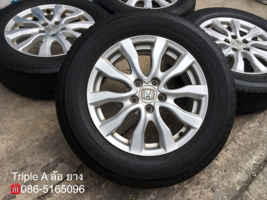 ล้อแม็ก Honda CR-V 5รู114 ขอบ 17 พร้อมยาง Bridgestone 225-65-17 ปลายปี 15