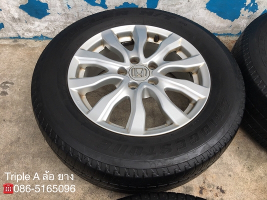 ล้อแม็ก Honda CR-V 5รู114 ขอบ 17 พร้อมยาง Bridgestone 225-65-17 ปลายปี 15