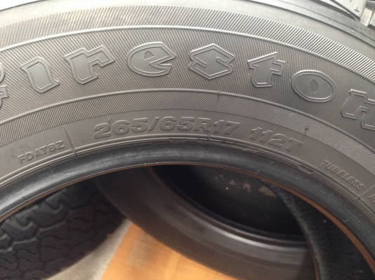 Firestone Destination at 265 65 r17 ปี15