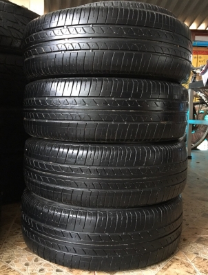 ล้อแม็ก Honda City 4รู100 ลาย 5 ก้าน ขอบ 15 พร้อมยาง Bridgestone 185-60-15 ปี 14