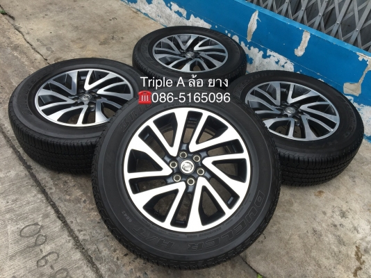 ล้อแม็ก Nissan Navara Caliber NP300 ขอบ 18 พร้อมยาง Bridgestone 255-60-18 ปี 17 แม็กสวย ดอกยางเต็มๆ