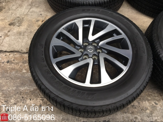 ล้อแม็ก Nissan Navara Caliber NP300 ขอบ 18 พร้อมยาง Bridgestone 255-60-18 ปี 17 แม็กสวย ดอกยางเต็มๆ