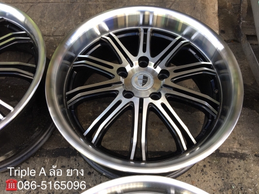 ล้อแม็ก 5รู114 Work Sc01 ลายVIP Sport ดำหน้าเงาขอบดำ ขอบ 17