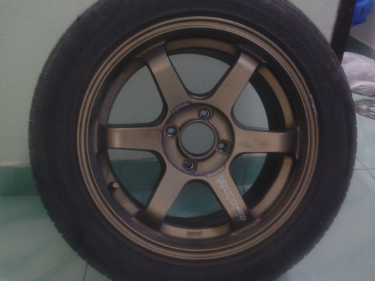 ขาย แม็กte37ตัวใหม่ล่าสุด(มี3วง) ขอบ15ออฟ+35 4 รู100พร้อมยางHANKOOK ปี17