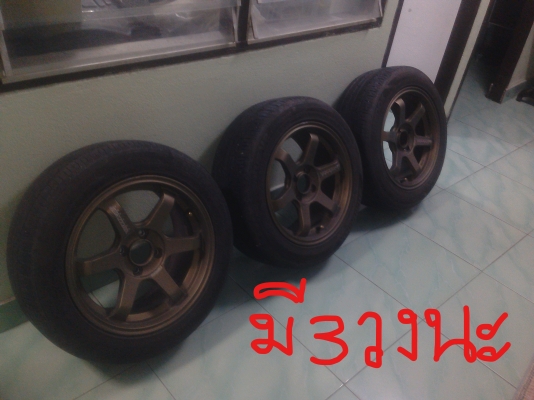 ขาย แม็กte37ตัวใหม่ล่าสุด(มี3วง) ขอบ15ออฟ+35 4 รู100พร้อมยางHANKOOK ปี17