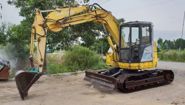 ขายด่วนรถเเบคโฮ ซูมิโตโม SH75หัวเก๋งสวยรถนอกเพื่งนำเข้ามาใหม่สวยเดิมๆเคื่องดีปั่มแรงคอลโทลน้ำมันปั้มนิ้ว บูมอามร์สวยเร็วแรงไม่โหลด เครื่องอีซูซู4สูบ 4JB1ระบบเต่ากะต่ายครบรถยังไม่เคยใช้งานในไทยเลย