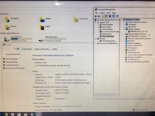 เคสคอมพ์ CPU Core i3-3220 3.3 GHz Ram 4 GB HDD 500GB การ์ดจอ GT730 2GB สภาพดี