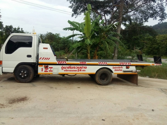 รถสไลด์ 6ล้อ ยี่ห้อ ISUZU เครื่อง 90 โทรโบ ถาด 45 องศา มีแอร์