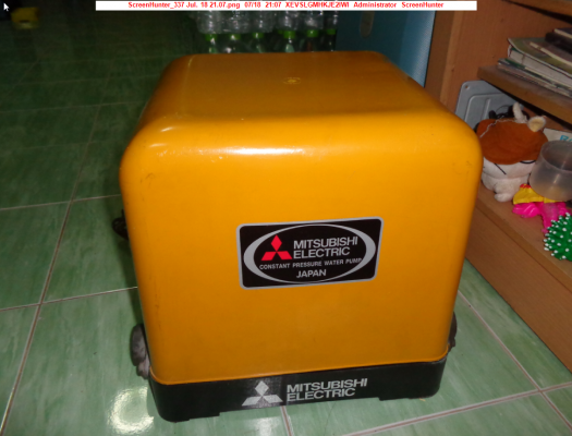 ขายปั้มน้ำอัตโนมัติถังเหลี่ยม MITSUBISHI EP-405QS ขนาด 400 วัตต์