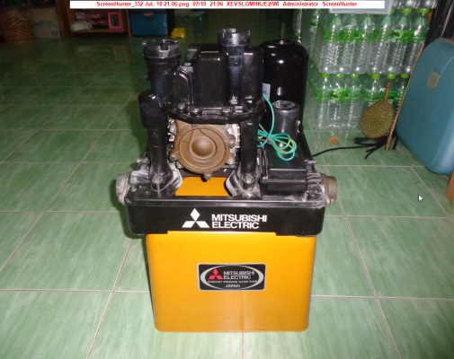 ขายปั้มน้ำอัตโนมัติถังเหลี่ยม MITSUBISHI EP-405QS ขนาด 400 วัตต์