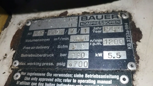 เครื่องอัดอากาศแรงดันสูง บาวเออร์