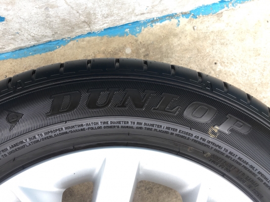 ล้อแม็ก 4รู100 Nissan Note,Almera ,March ขอบ 15 พร้อมยาง Dunlop 185-65-15 ปี 17 แม็กสวย ดอกยางหนานิ่ม