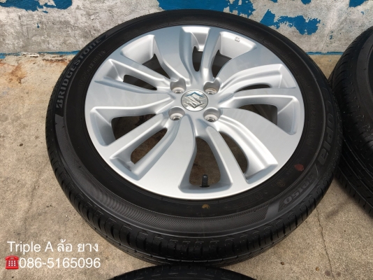 ล้อแม็กป้ายแดง Suzuki Swift 2018 ขอบ16 รุ่นใหม่ล่าสุด  พร้อมยางป้ายแดง Bridgestone 185-55-16 ปี 18 แม็กสวย ตุ่มอลัง