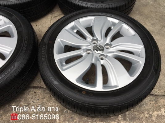 ล้อแม็กป้ายแดง Suzuki Swift 2018 ขอบ16 รุ่นใหม่ล่าสุด  พร้อมยางป้ายแดง Bridgestone 185-55-16 ปี 18 แม็กสวย ตุ่มอลัง