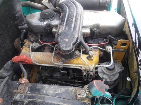 ขายรถยก MITSUBISHI FD25 F18A  เครื่องดีเซล เกียร์ธรรมดา ยกได้2.5ตัน เสา4เมตร ยางตันหน้า-หลัง รถเก่าญี่ปุ่น ติดต่อ 098-7962549