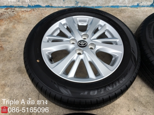 ล้อแม็ก Toyota Yaris Ativ ขอบ 15 พร้อมยาง Dunlop 185-60-15 ปลายปี 17 แม็กสวย ดอกเต็ม