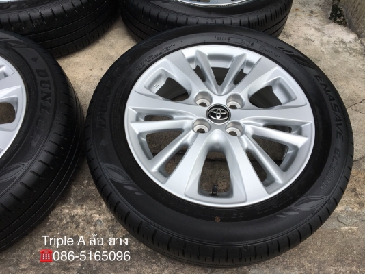 ล้อแม็ก Toyota Yaris Ativ ขอบ 15 พร้อมยาง Dunlop 185-60-15 ปลายปี 17 แม็กสวย ดอกเต็ม