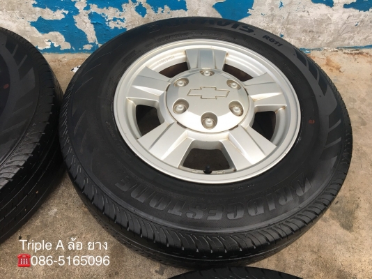 ล้อแม็ก 6รู139 Chevrolet ขอบ 15 พร้อมยาง 205-70-15 Bridgestone ปี13